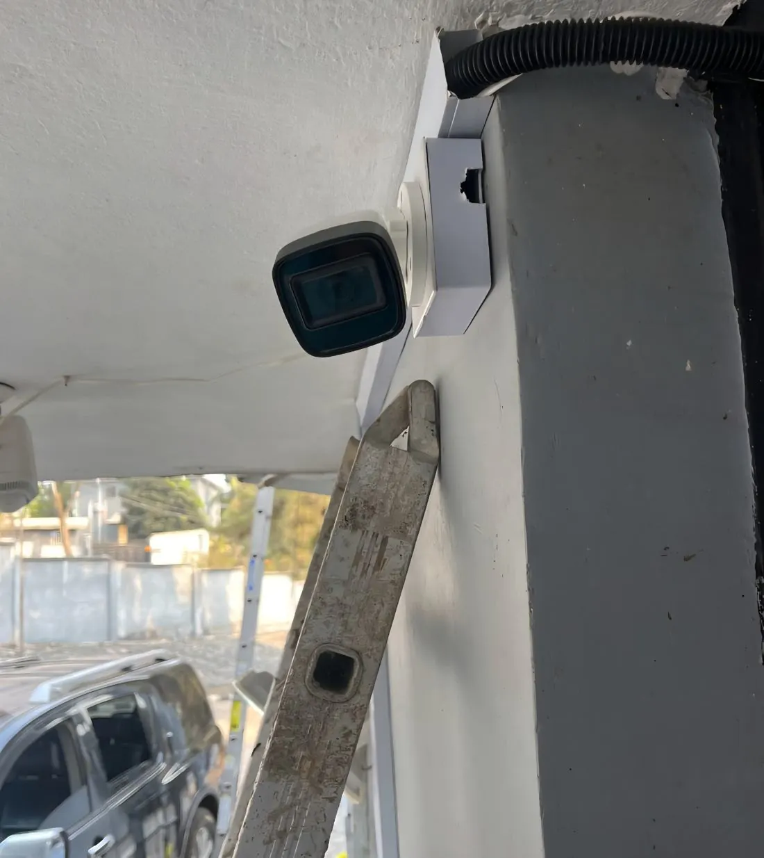CCTV camera close-up installation